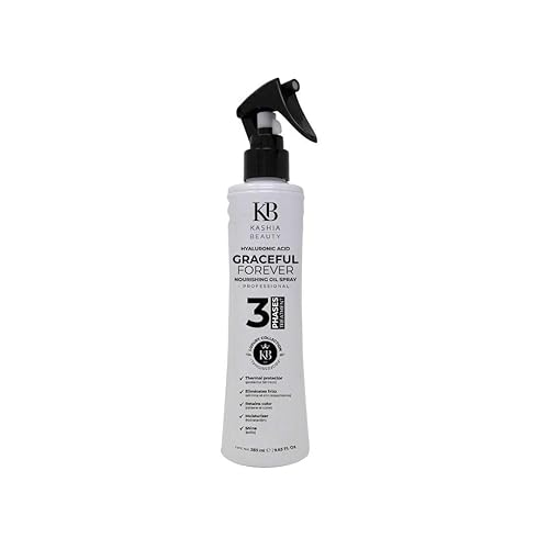 Kashia Beauty Graceful Forever - Spray de aceite nutritivo para siempre, 9.6 onzas, tratamiento trifásico sin enjuague con tecnología nano,