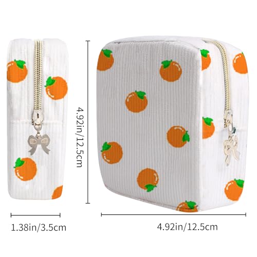 Image of Period Bag for Women, Portable Corduroy Sanitary Napkin Storage Bag Strawberry Period Pouch with Zipper, Sanitary Pads Bag Tampons Holder for Purse, First Period