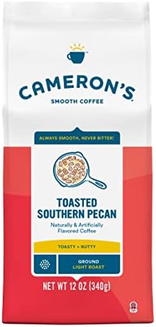 Cameron's Coffee Roasted Ground Coffee Bag, Flavored, Toasted Southern Pecan, 12 Ounce