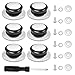 BouGPeng Lot de 6 Bouton de Couvercle de Casserole Universelle Boutons de Couvercle de Pot en Acier Inoxydable Remplacement Poignée de Couvercle en Verre Bouchons de Rechange de Cuisine