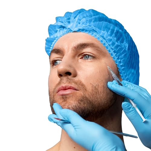 Image of Super Guard Hair Nets for Catering – Disposable Bouffant Caps – Double Stitched Mob Caps – Non-Woven Elastic Hair Net Caps – Hair Cover Caps for Food Handling and Service (Pack of 100)