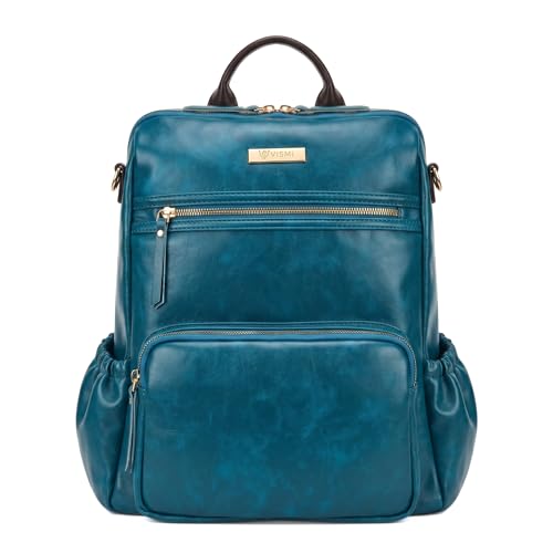 Image of VISMIINTREND Backpack for Woman /Teens Girl, Leather, Stylish, Handbag, Purse,Ladies,Office,Travel,College,Daily-Use,14-inch Laptop Bag, Elegant, Gifts for Women /Girls, Birthday Gift for Wife /Sister