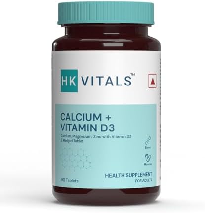 Vitals Calcium + Vitamin D3 Supplement, 90 Calcium Tablets, with Magnesium & Zinc, for Complete Bone Health & Joint Support – Women and Men Vitals Calcium + Vitamin D3 Supplement, 90 Calcium Tablets, with Magnesium & Zinc, for Complete Bone Health & Joint Support – Women and Men