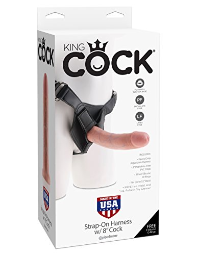 Pipedream King Cock Strap-on Harness with Cock, 8", Flesh