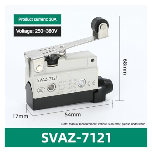 Micro switch étanche 10A microcontact horizontal à levier à galet AZ-7121