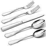 KINGSTONE - Juego de cubiertos de 40 piezas, servicio para 8, 18/10 de acero inoxidable, juego de cubiertos de vajilla, juegos de utensilios para el hogar, restaurante, acabado de espejo, apto para