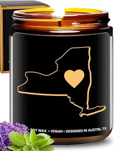 New York Candle, Sentimental House Warming Gifts for Women & Men, Unique New York Themed Souvenir, Ideal Moving Away and Home Sick Gifts, Perfect for Birthday, Christmas, Special Occasions, Gift Ready