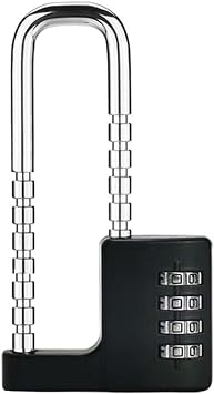 Combination Padlock, Heavy Duty Adjustable Long Padlock for Outdoor