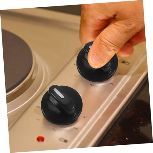 Perilla de control para horno y estufa 6mm plástico negro miniatura 6