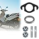 NineSSJLY Auspuffdichtung Set für 50ccm Roller – Flachdichtung & Runddichtung + Schrauben & Muttern – kompatibel mit Yamaha Aerox, kompatibel MBK Booster, kompatibel Aprilia SR, CPI, Malaguti F10/F12