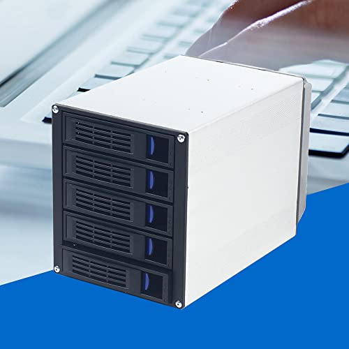 Caja externa para 5 discos SATA 2.5/3.5 con ventilador miniatura 2