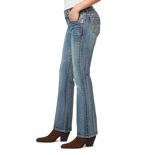 Image of WallFlower Luscious Curvy Bootcut Jeans for Women, Mid-Rise Insta Stretch Denim, Size-Inclusive Juniors Jeans