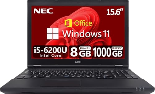 【整備済み品】 【CPU:第6世代Core i5】NEC ノートパソコン VKシリーズ/15.6型/Windows 11搭載/MS & Office 2019/テンキー搭載/無線WIFI/USB 3.0/DVD/HDMI/VGA/ノートパソコン (4)MS