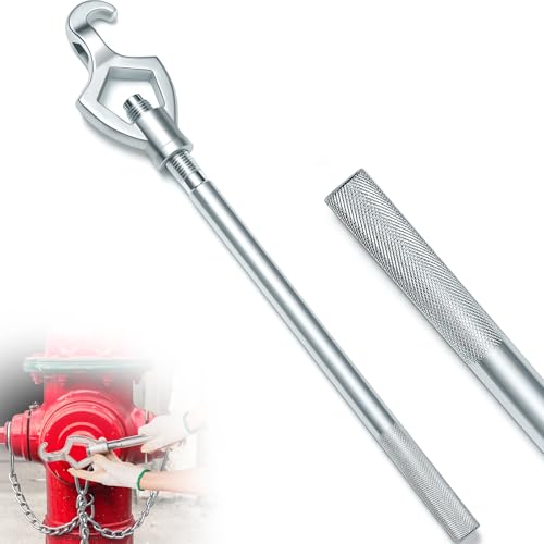 Tandefio 1 Pcs Fire Hydrant Wrench Adjustable 1-1/2 to 3 20 Inch Multifunctional Hydrant Wrench for Tightening Fire Nuts Tightening Water Pipes 3 Position Adjustable Nuts 1-1/2 to 3