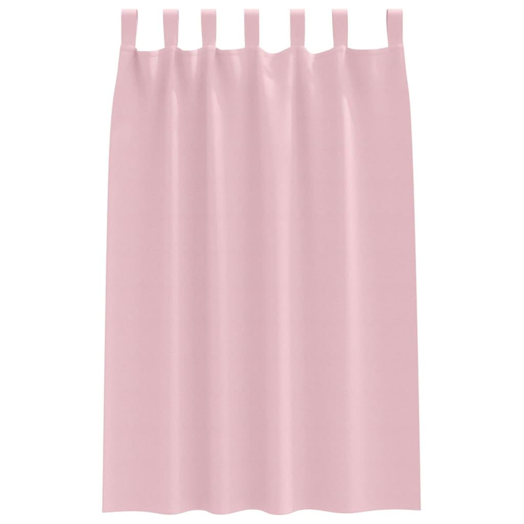 Cortinas opacas con anillas de poliéster rosa bebé, 2 unidades de 175 x 140 cm, con 4 métodos de suspensión para salón, dormitorio, oficina, privacidad y protección solar