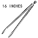Kitchen Tongs, 16 Inch Stainless Steel Barbecue Grilling Tongs, BBQ Tongs, Joint-Lock