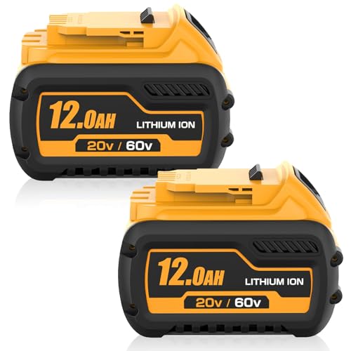 Image of 2Pack 12000mAh DCB609 Replacement for Dewalt 20V /60V Max Battery (12Ah 2P) | Compatible with Dewalt 20V /60V flexvolt DCB606 DCB609 DCB612 DCB200 DCB207 DCB206 Battery Cordless Power Tools