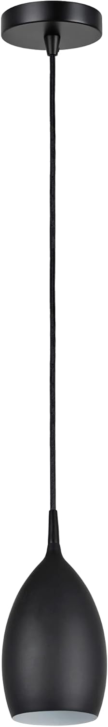 Aspen Creative 61128-11, One-Light Hanging Mini Pendant Ceiling Light, Transitional Design in Cement Finish, 7-1/2" Wide