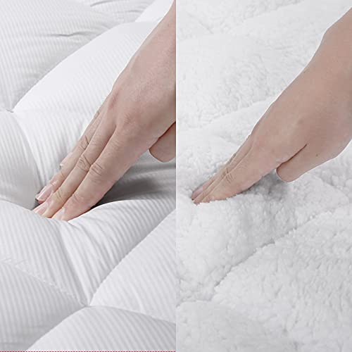SOPAT Mattress Topper Extra Thick Mattress Pad Pillow Top 8-21