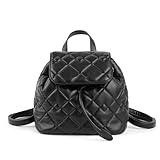 Goinsound Quilted Mini Backpack for Women, Vegan Leather Convertible Backpack Purse with Magnetic Closure, Trendy Daybag