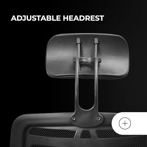 MGC-ERGOB, Sedia Gaming Ergonomica, Seduta e Schienale in Rete Traspirante, Poggiatesta Regolabile, Altezza Regolabile tra 110,5 e 120,5 cm, Sistema di Oscillazione da 3° a 18°, Nero - Sedia gaming - Immagine 4