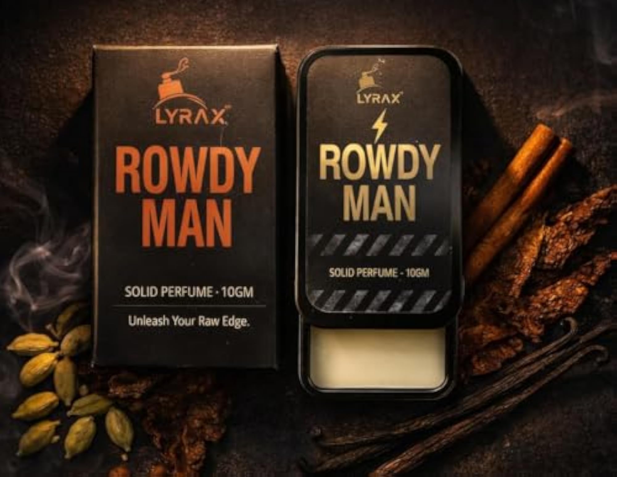 Rowdy Man Solid Perfume for Men, Long Lasting Bold Fragrance