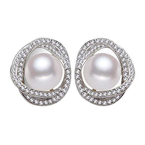 Boucles d'oreilles de perle d'eau douce pour oreilles sensibles sans irritation