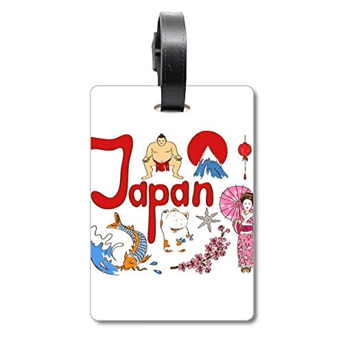 Étiquette pour valise motif drapeau du Japon pour éviter les pertes de bagage