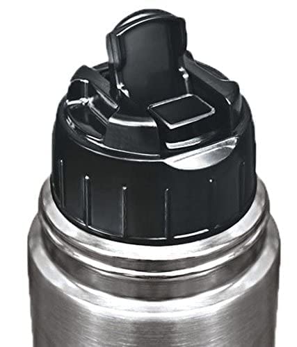 Replacement Spare Lid For Miton Thermosteel Bottle | Button Flip Cap for Hot and Cold Vacuum Bottle (1000 ML - Black)-image-12