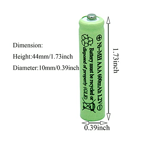 image for QBLPOWER Solar Light Batteries AAA Triple A NIMH 600mAh 1.2V Rechargea