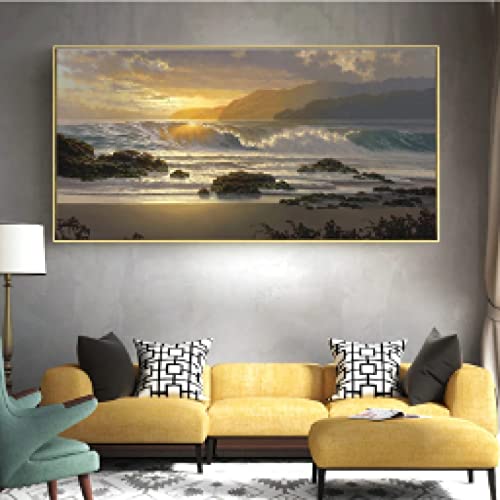 Impression sur toile de vagues de la mer avec impression haute définition