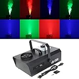 TC-Home 9 LED Stage Fog Machine with Light DMX Smoke Machine 2L 1500W 3in1 RGB Vertical Spray for Party Show Disco