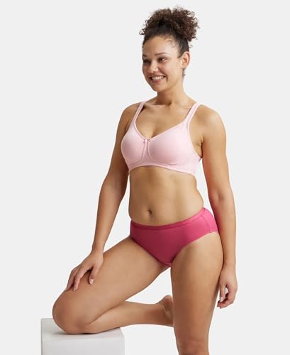 Image of Jockey ES24 Plus Size Bra | Wirefree | Non Padded | Full Coverage with Plush Lining Cup| Super Combed Cotton Elastane Fabric