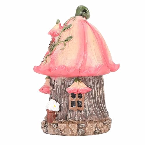 Casa de hadas de gnomo para decorar el césped y dar vida al patio trasero 4