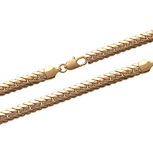 Bracelet Maille Anglaise Plate Plaqué Or 18 Carats Poinçonné Bijoux