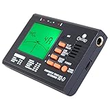 Cecilio Digital Metronome Tuner 2 in 1, Chromatic Tuner with Metronome for Guitar, Bass, Violin, Ukulele, High Visibility LCD, Precision Calibration
