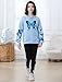 Seanrui Teen Girl Clothes Girls Fashion Sweatshirts Outfits Zize 12 Blue Butterfly Sweatsuits Tween Girls Trendy Clothes