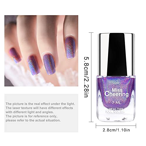 Ownest. Holographic Nail Polish, Gorgeous Glossy Holographic Halo Glitter Polish Nail Art Nail Pigment Diamond Laser Nail Polish -Ls07 #TOP2