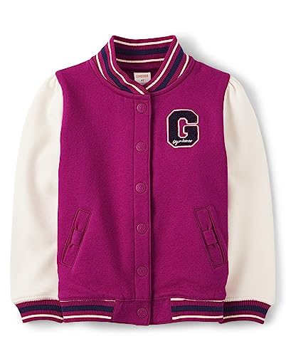 Gymboree Girls' and Toddler Embroidered Varsity Fall Jacket