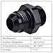 EVIL ENERGY 10AN Flare to 10AN ORB Male 2PCS Fuel Rail Adapter Fitting Black