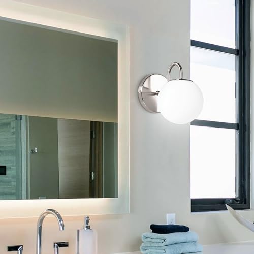 Luces de pared de metal y cristal E27 aplique impermeable de gama moderna en color plata