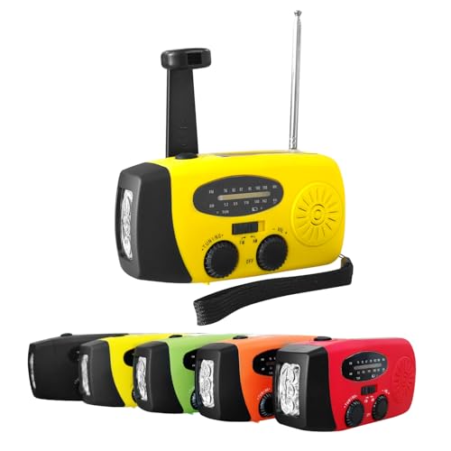 DR.TREE【緊急防災 3WAY充電】ラジオライト 防災ラジオ ストラップ付け ソーラー/手回し発電 USB充電 非常用照明器具 災害用 防水 コンパクト 大容量2000mAh 懐中電灯 AM/FM対応 防災グッズ 地震 震災 津波 台風などの緊急対策