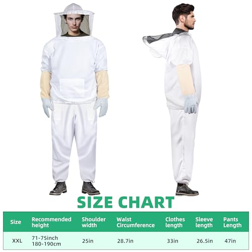 image for Xgunion Bee Suit Bee keeper Suit for Men Women Sting Proof Beekeeper S