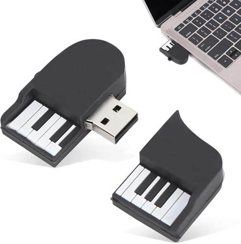 Memoria USB 64GB, USB 2.0 Flash Drive Memoria USB Portátil con Forma de Piano Lindo Memory Stick para Almacenamiento de Datos Regalo Promocional, PC, Portátil, Coche, Audio, TV