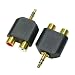 HTDYOO 3.5 mm TRS Male to Dual RCA Female Stereo Audio Adapter, Gold-Plated Breakout Connector, 2 Pack