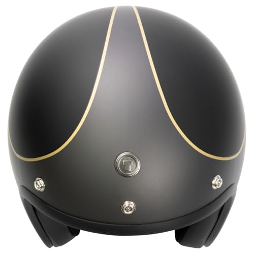 Torc T-50 Retro Open Face Helmet (Matte Hardy Black - Medium) - Thumbnail 4
