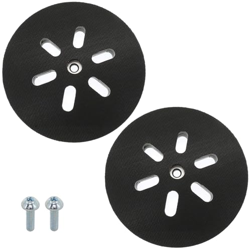 Platorello Abrasivo 150 mm con Gancio e Loop Compatibile con Bosch GEX 150, GEX 150 AC e GEX 150 Turbo Levigatrici Orbitali da Poweka (2 pezzi)