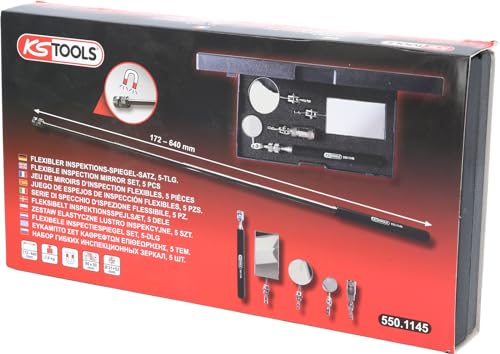KS Tools 550.1145 Flexibler Inspektions-Spiegel-Satz, 5-tlg