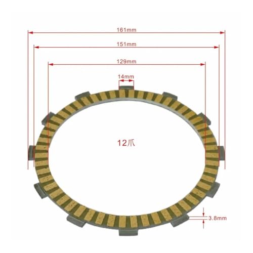 Disques d'embrayage friction GL1500 haute résistance et joint carter