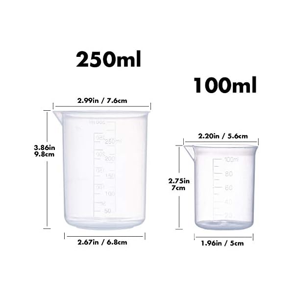 Plastic-Beaker-Set-5-Sizes-Low-Form-Measuring-Graduated-Griffin-Polypropylene-Beakers-in-500-ml-250-ml-100-ml-50-ml-25-ml-for-Laboratory-Science-Experiments-with-5-Plastic-Droppers-in-3-ml Plastic-Beaker-Set-5-Sizes-Low-Form-Measuring-Graduated-Griffin-Polypropylene-Beakers-in-500-ml-250-ml-100-ml-50-ml-25-ml-for-Laboratory-Science-Experiments-with-5-Plastic-Droppers-in-3-ml